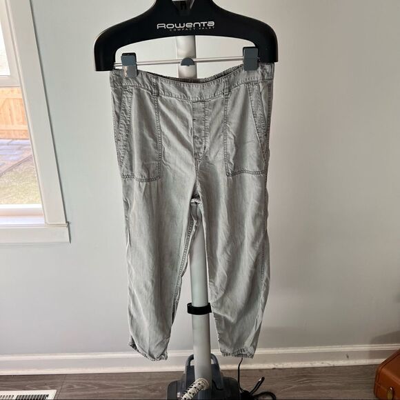 Madewell Women's Grey Joggers Pant Size Large Baggy Slouchy Fit with Pockets - Picture 1 of 5